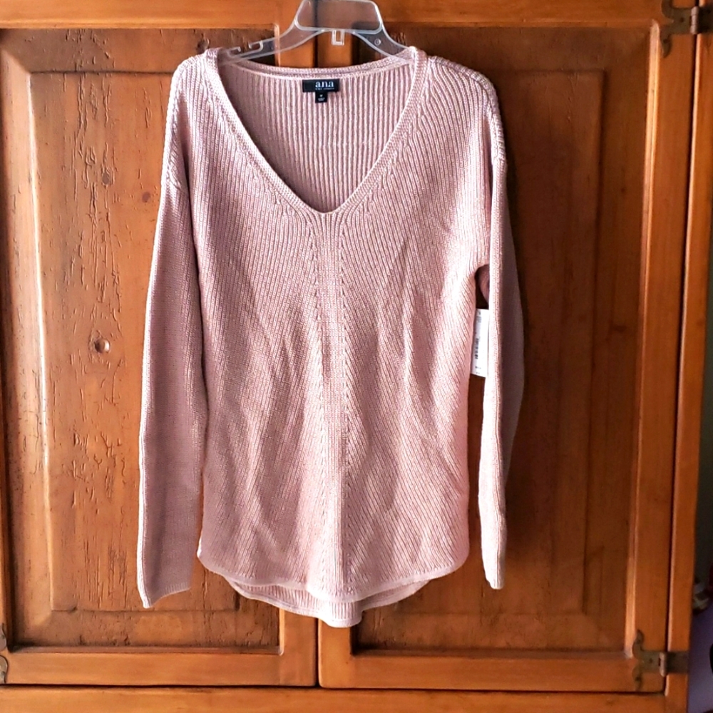 Women pink sweater size medium a.n.a. brand NWT
